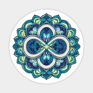 Mandala Blue Green 1 Magnet